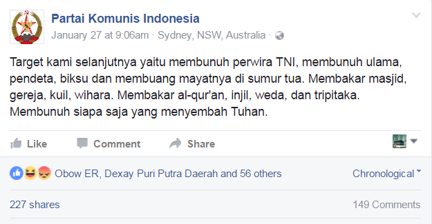 PKI Berkoar Ingin Bunuh Perwira TNI dan Ulama, Begini Jawaban Tegas Jendral Ryamizard