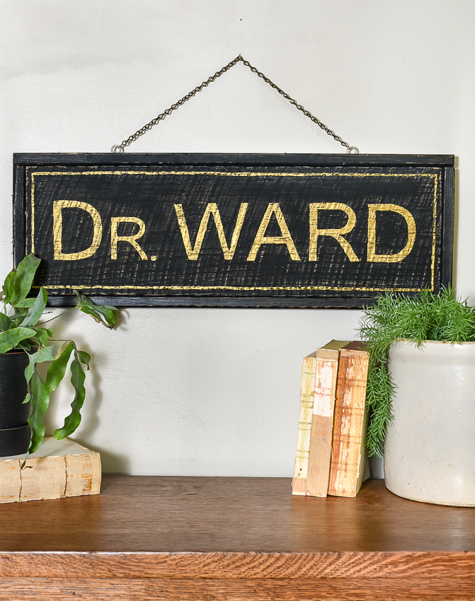 Diy vintage wood sign