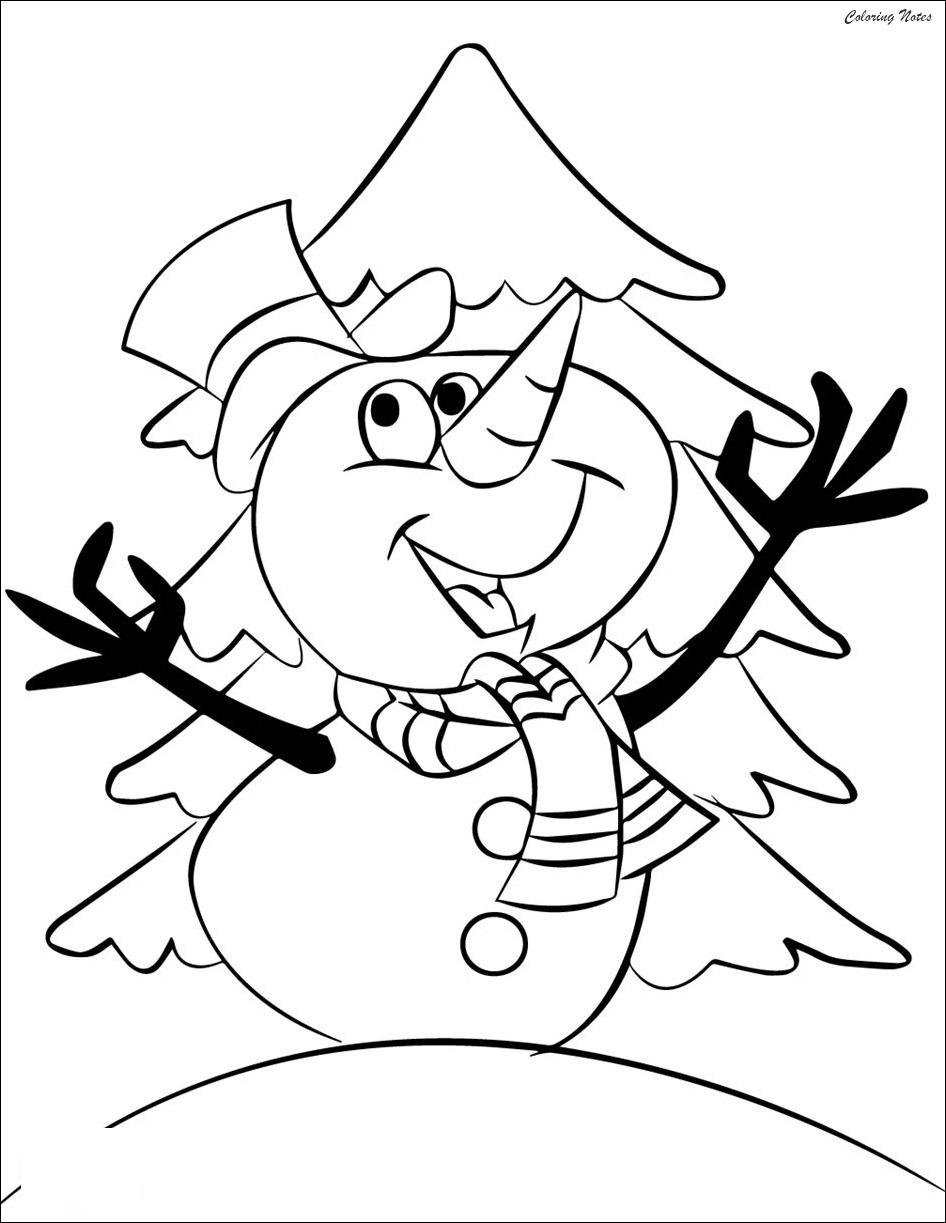 20 Cute Snowman Coloring Pages for Kids Easy, Free and ...