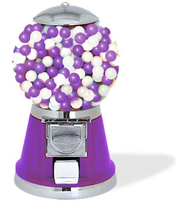 purple gumball machine