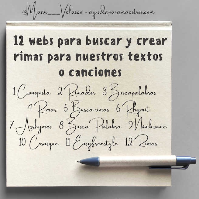 12 webs para buscar y crear rimas para nuestros textos o canciones