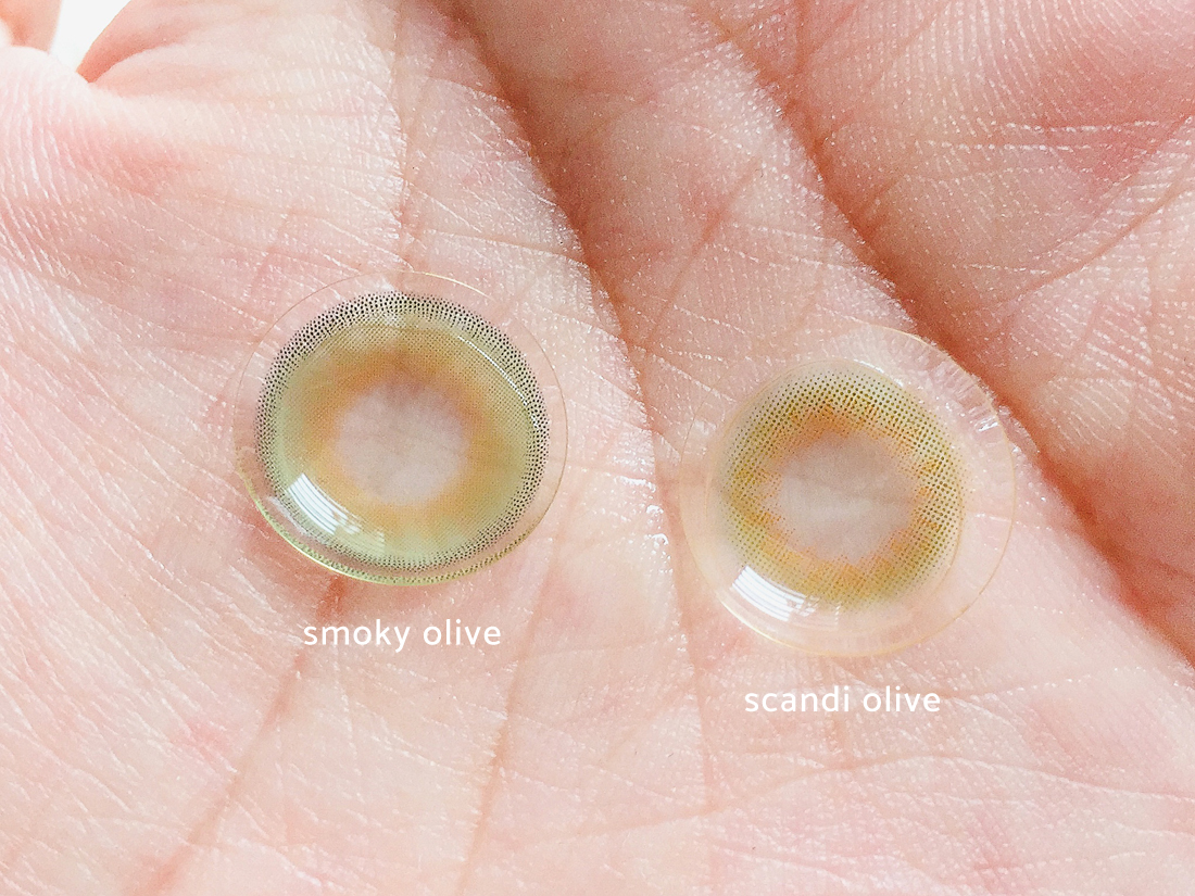 OLENS Smoky Olive vs Scandi Olive Contact Lens Review | chainyan.co | chainyan.co