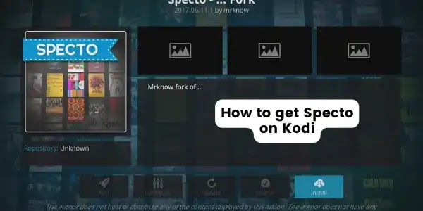 How to get Specto on Kodi