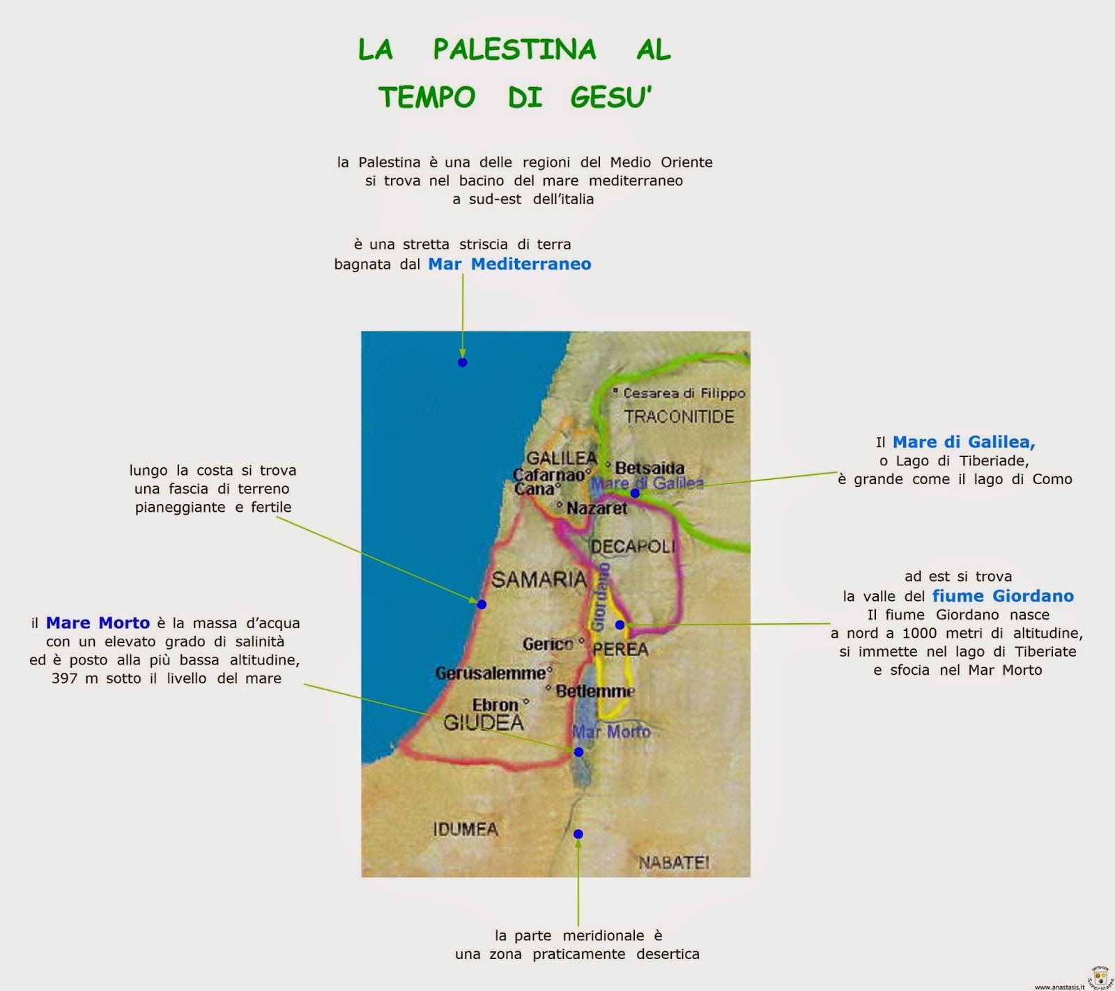 Super Paradiso delle mappe La Palestina al tempo di Ges¹ GO85