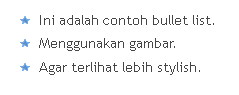 Cara merubah bullet list diposting blog