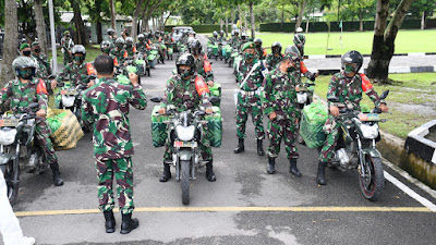 Pangdam I/BB Lepas Babinsa Dengan 15.000 Paket Sembako