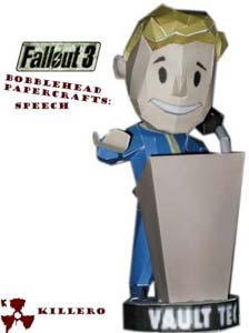 Fallout 3 Speech Bobblehead Papercraft