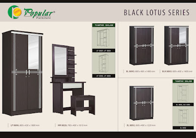 Lemari pakaian murah black lotus