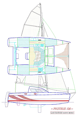 CKD Boats - Roy Mc Bride: The Proteus 106 catamaran kit is 