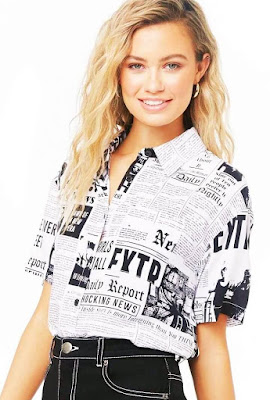 Newspaper Print Dress Images For Girls