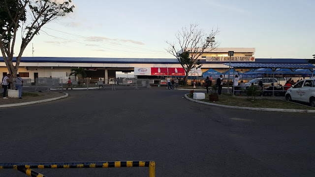 DZR Airport Tacloban viewed from the eateries across the parking area