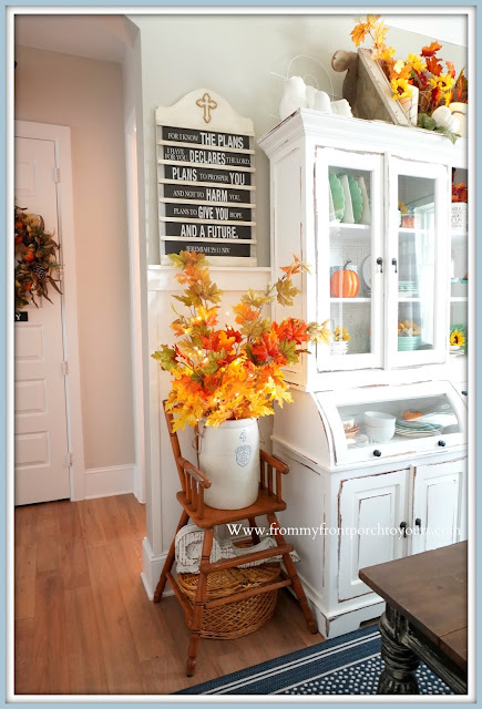 Farmhouse Cottage Style Fall Dining Room-Hymnal Board-From My Front Porch To Yours
