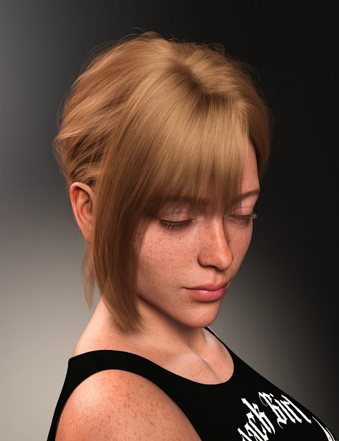 FE Low Ponytail Hair for Genesis 9