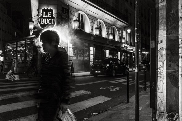 Satoki Nagata black and white photography art portraits city lights night Paris