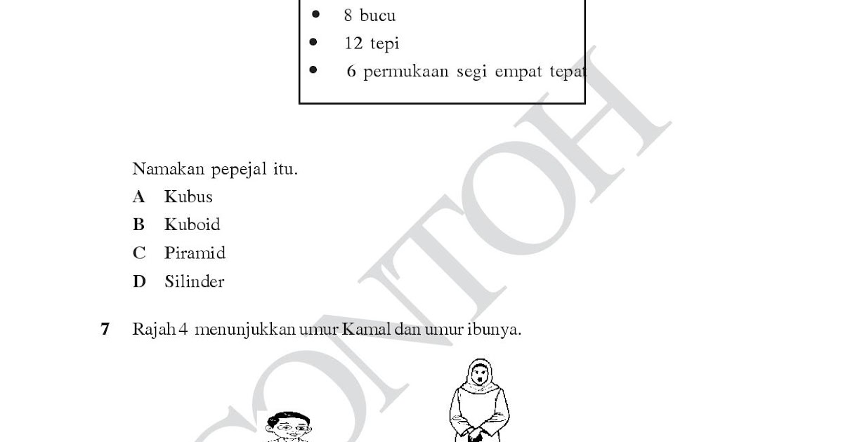 Contoh Soalan Ulasan Upsr 2019 - New Sample v