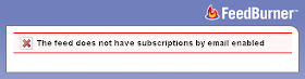 The feed does not have subscriptions by email enabled