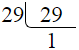 Prime factorization of 29 by division method.