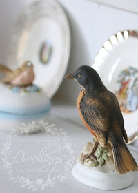 Porcelain Robin Figurine