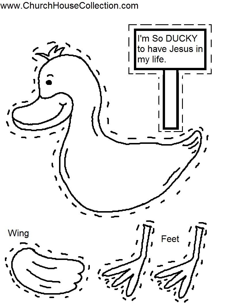 Download Church House Collection Blog: I'm So Ducky To Have Jesus In My Life- Free Printable Duck Cutout ...