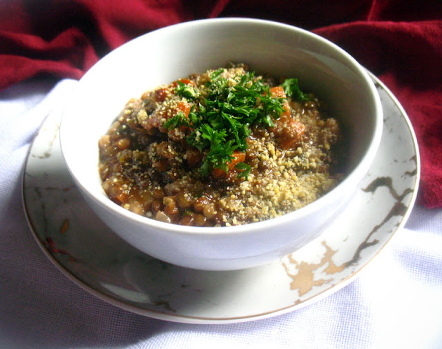 Lentil Minestrone with Swiss Chard and Arborio Rice