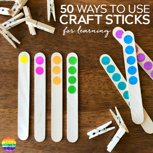 50 Ways to Use Craft Sticks for Learning | you clever monkey