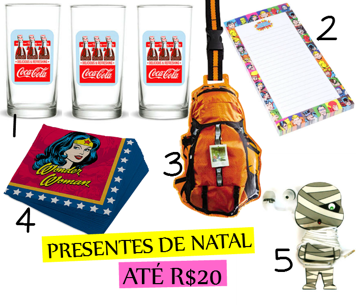 presentes de natal, presentes até R$20, gorila clube, presentes de natal baratos,presentes baratos, presentes legais