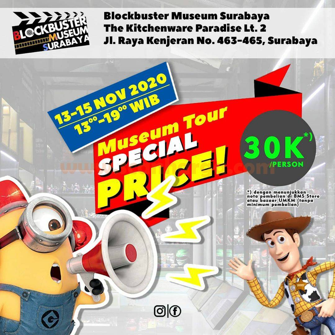 Blockbuster Museum Surabaya Present: Special Price Tiket Museum Tour BMS hanya Rp 30.000 per orang