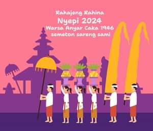 contoh gambar ucapan rahajeng nyepi 2024 keren