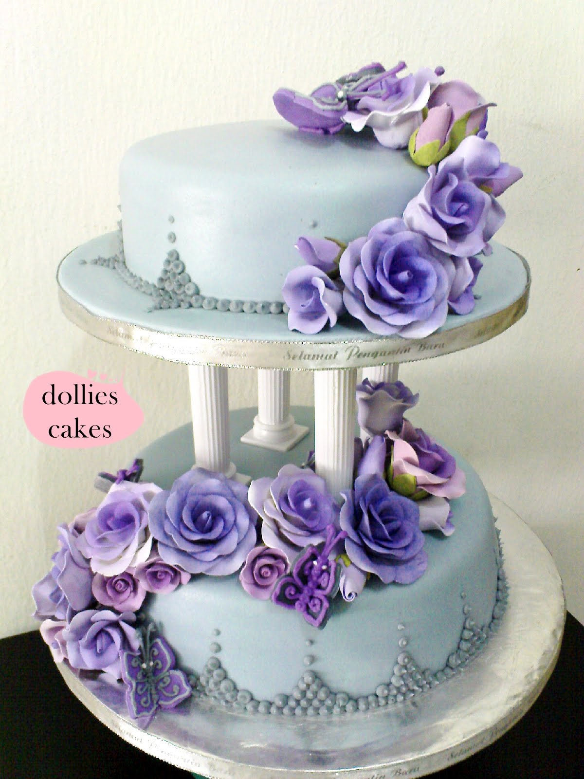 purple and grey wedding