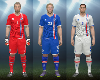 PES 2016 Iceland Euro 2016 Kits by IDK