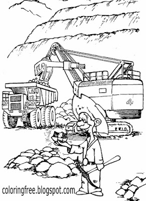 Outback Australian cartoon gold mining printable Australia colouring for kids clipart easy to colour