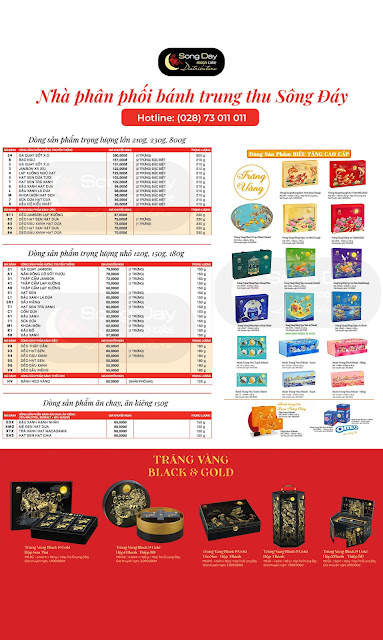 bảng giá bánh trung thu Kinh Đô