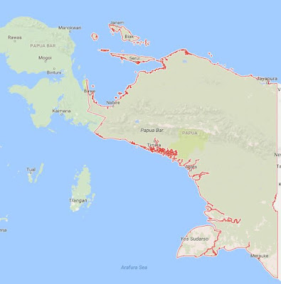 Peta Wilayah Provinsi Papua