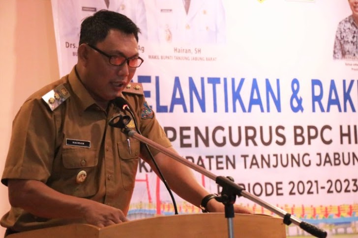 Wabup Hairan Hadiri Pelantikan Pengurus HIPMI Tanjabbar