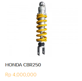 Daftar Harga Shock Ohlins Untuk semua Motor Honda 