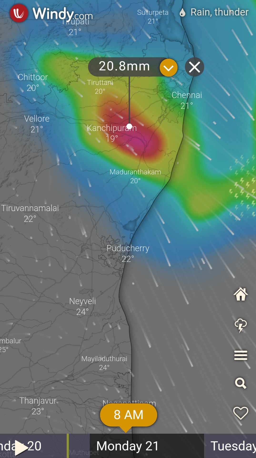 Tamil Nadu Rain fall status