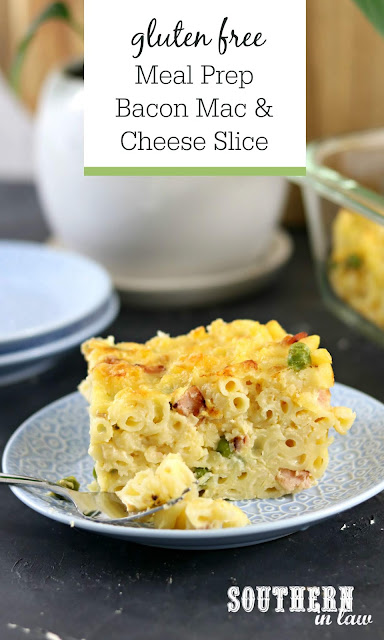 Gluten Free Bacon Mac and Cheese Slice Recipe - gluten free, healthy, high protein, clean eating recipe, lunchbox ideas