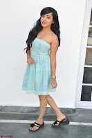 Sahana New cute Telugu Actress in Sky Blue Small Sleeveless Dress ~  Exclusive Galleries 028.jpg