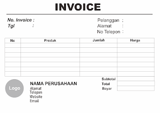 Desain Invoice Landscape