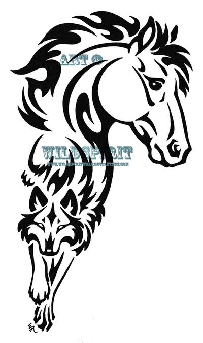 tribal horse tattoo. tribal heart tattoo designs.