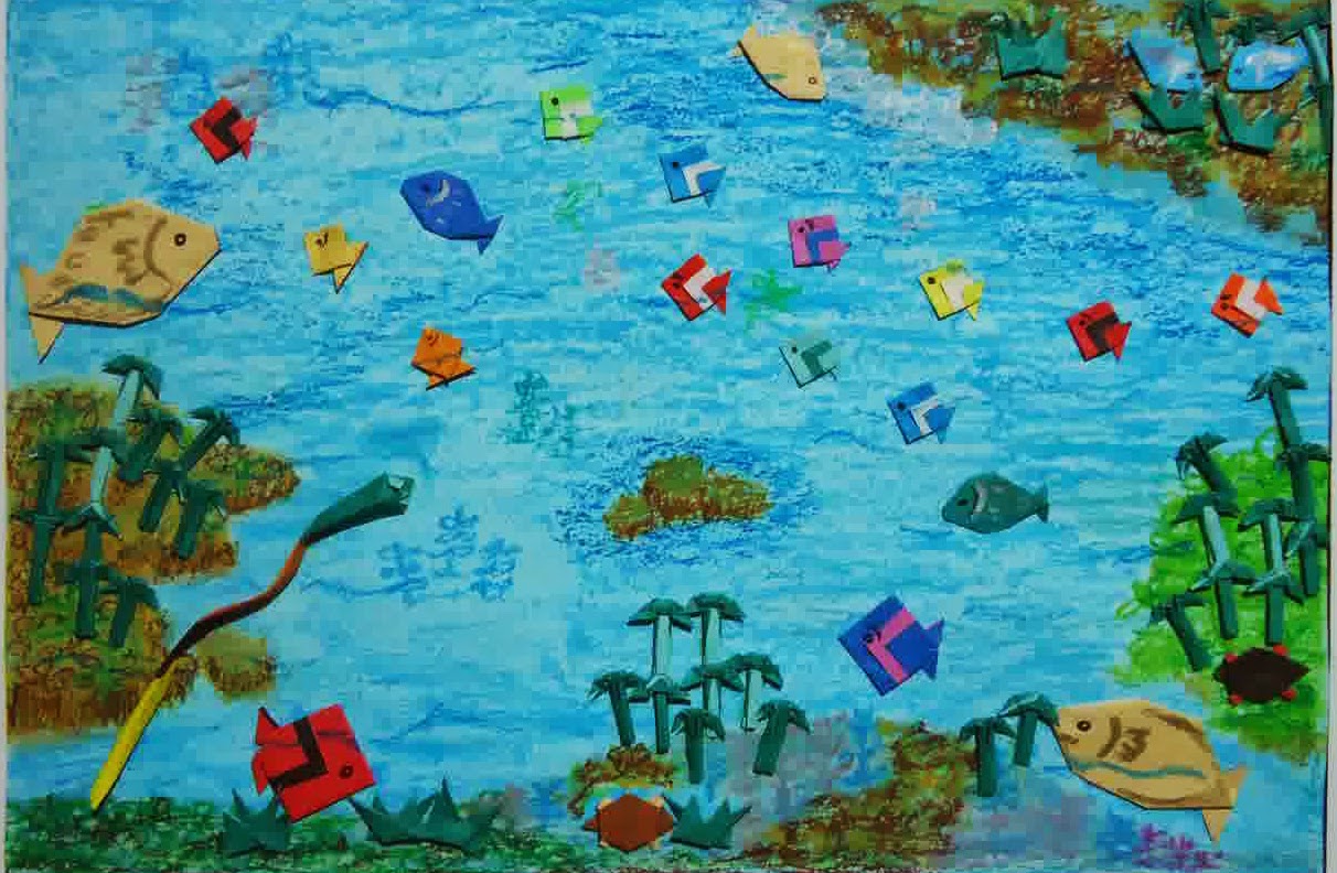 Lukisan Origami By Dini Dasar Laut