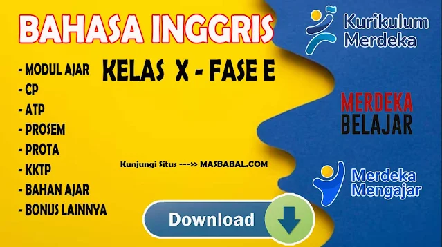 Modul Ajar Bahasa Inggris Kelas X Kurikulum Merdeka (Kurmer) Tahun Ajaran 2024-2025
