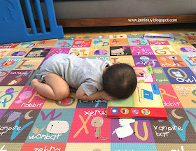 Baby reading a book