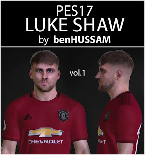 PES 2017 Faces Luke Shaw by BenHussam