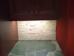 Tumbled Travertine Tile Backsplash