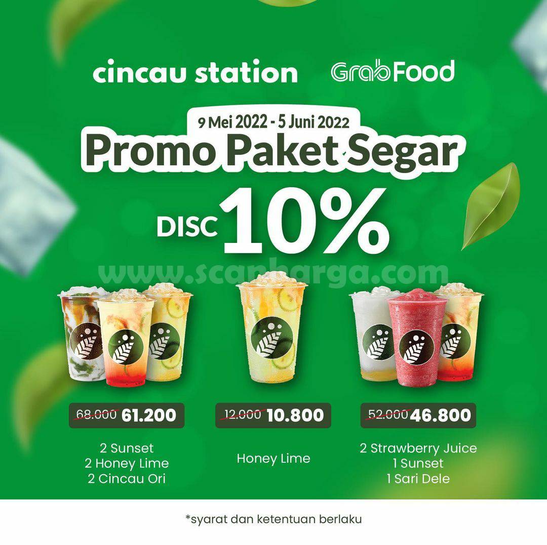 CINCAU STATION Promo Paket Segar DISKON 10%