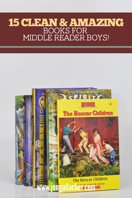 15 Clean and Amazing Book Series for Middle Reader Boys from www.jengallacher.com. #booklist #middlereader #booksforboys
