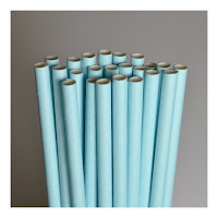 Blue Paper Straw