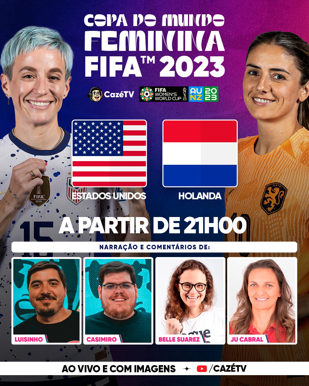 AO VIVO E COM IMAGENS: ESTADOS UNIDOS X HOLANDA | 2ª RODADA | COPA DO MUNDO FEMININA FIFA™ 2023