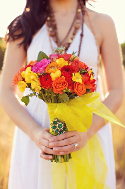 lime green and yellow wedding decorations